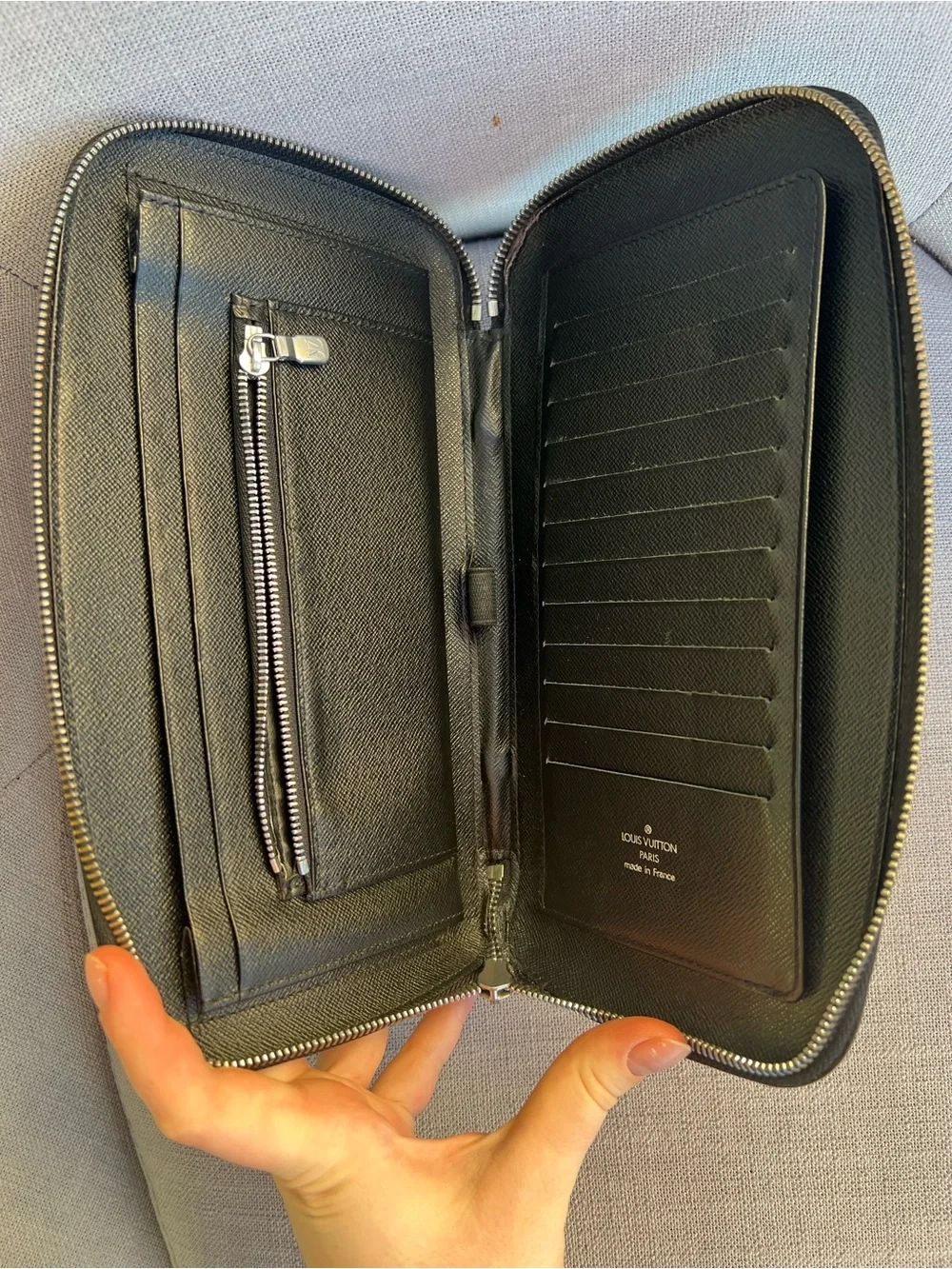 Louis Vuitton Taiga leather Atoll travel organizer in black